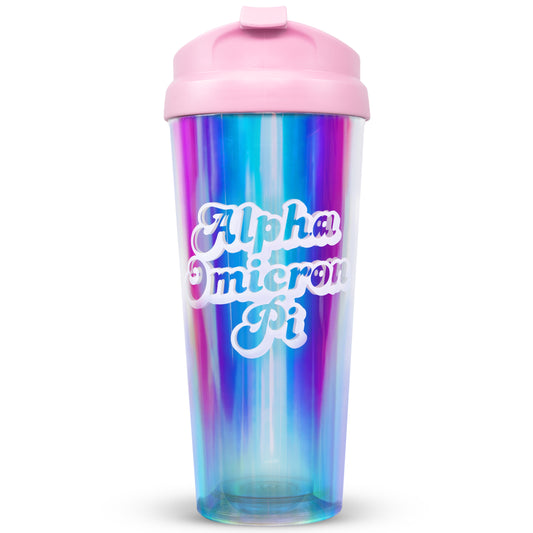 Alpha Omicron Pi Retro Style Sorority Tumbler