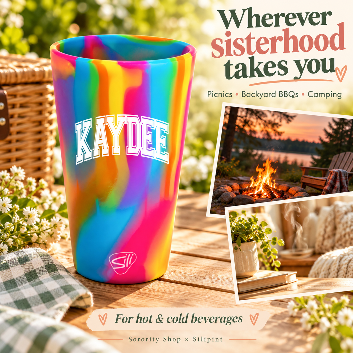 Sorority Shop x Silipint Kappa Delta 16oz Silicone Cup