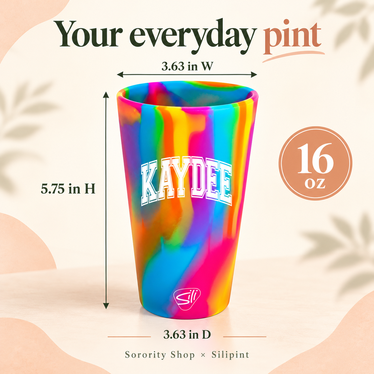 Sorority Shop x Silipint Kappa Delta 16oz Silicone Cup