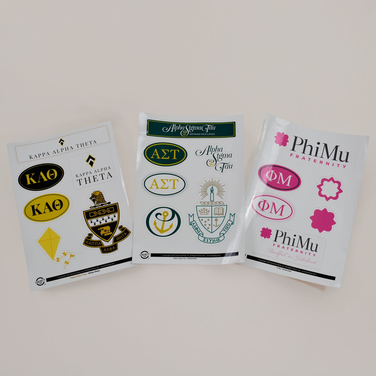 Gamma Rho Lambda Fraternity Sticker Sheet- Brand Focus