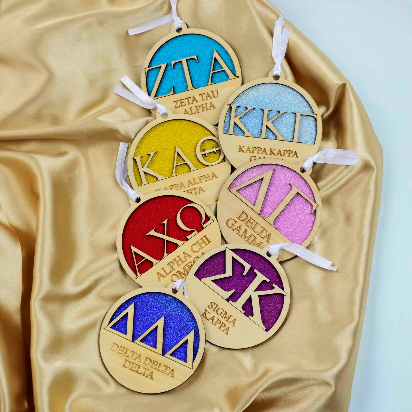 Kappa Kappa Gamma - Laser Carved Ornament - 3" Round