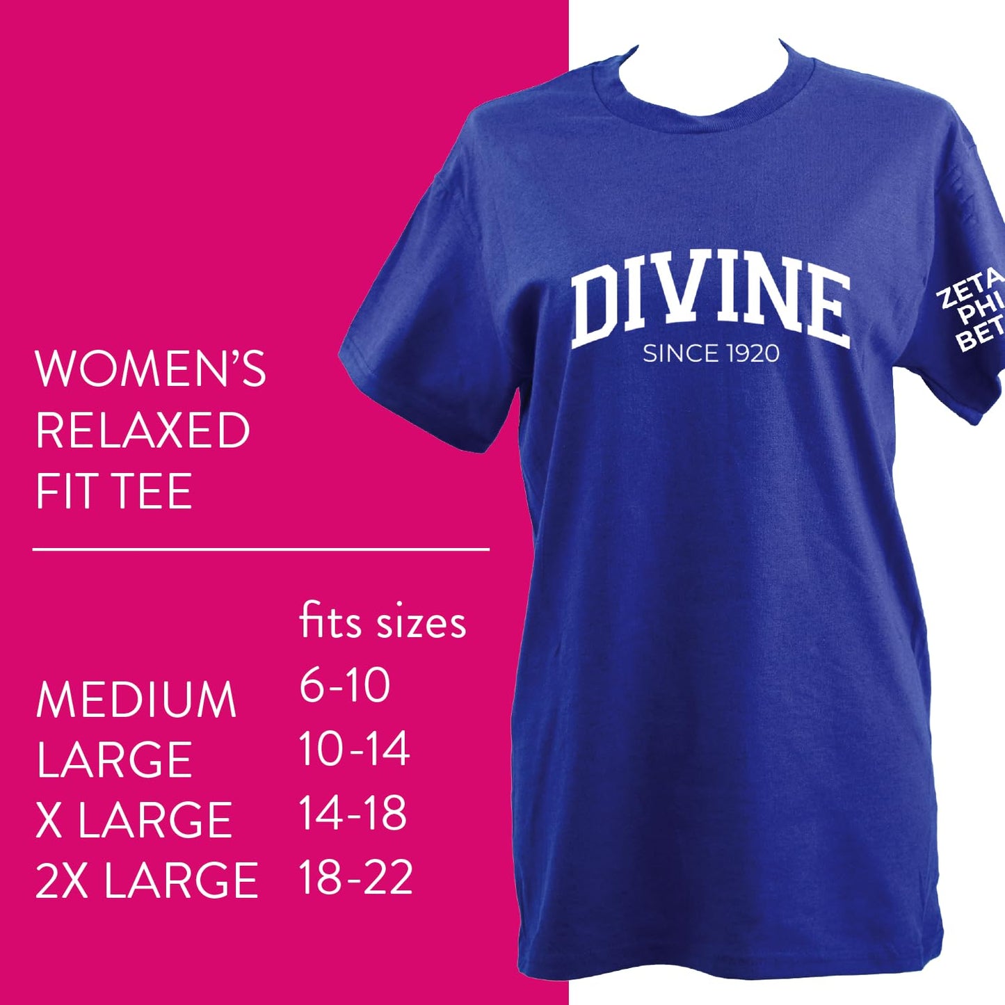Zeta Phi Beta Sorority, Incorporated T-Shirt- Divine and Sorority Name Design