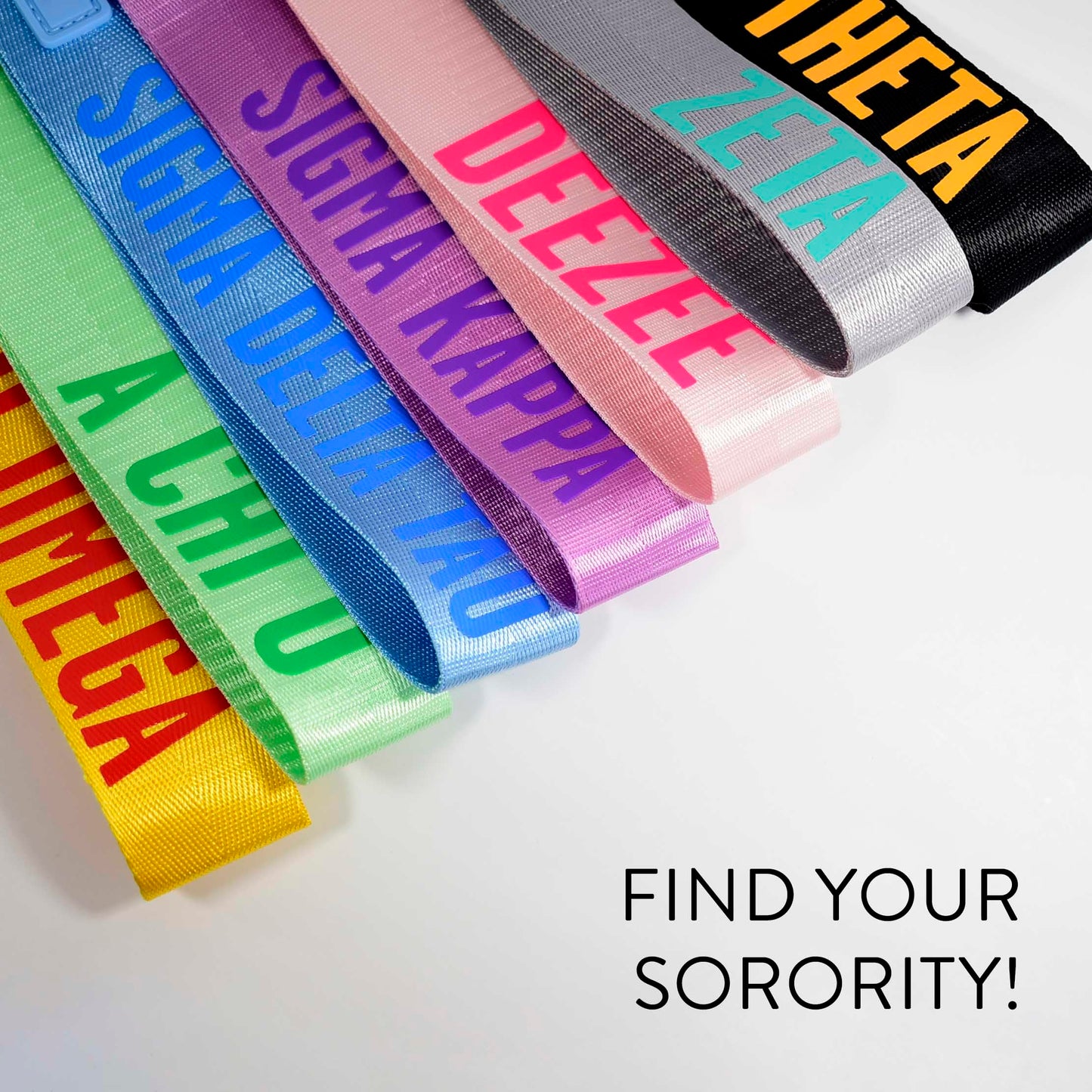 Sigma Sigma Sigma Keychain- Hands-Free Wristlet Lanyard Style