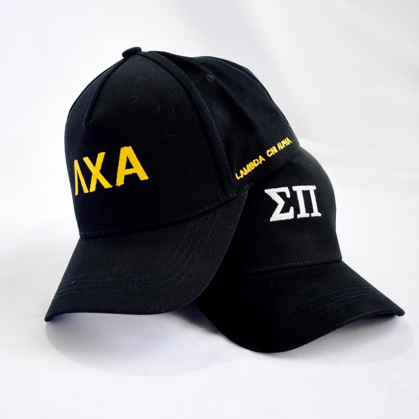 Delta Chi Baseball Cap- Brushed Cotton 5-Panel Black Hat