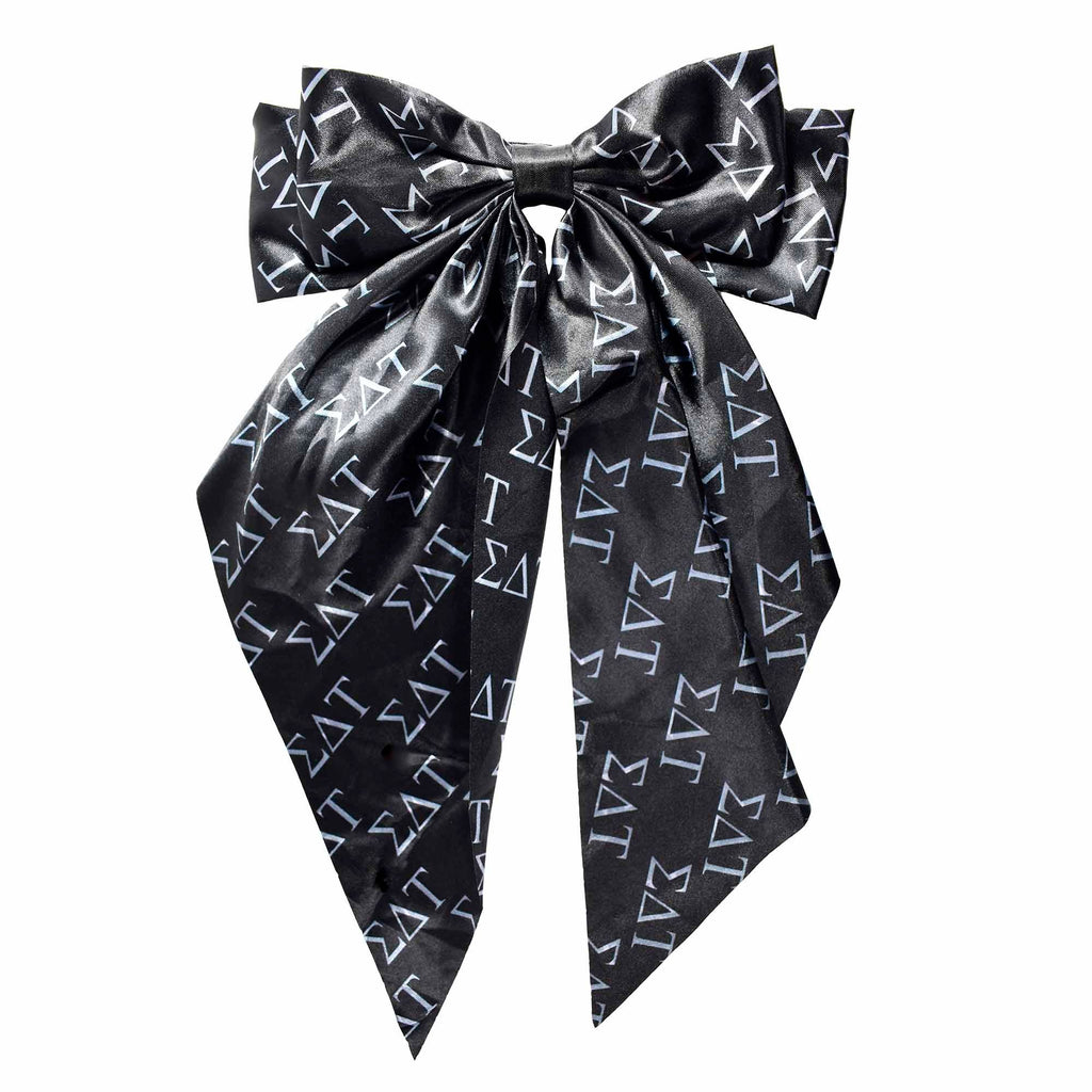 Sigma Delta Tau Greek Letters Hair Bow