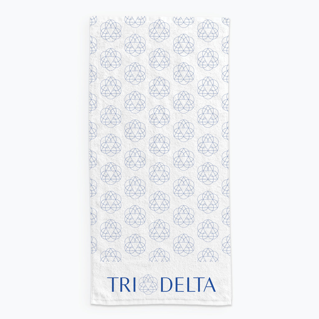 Delta Delta Delta Beach Towel- Lightweight Brand Design