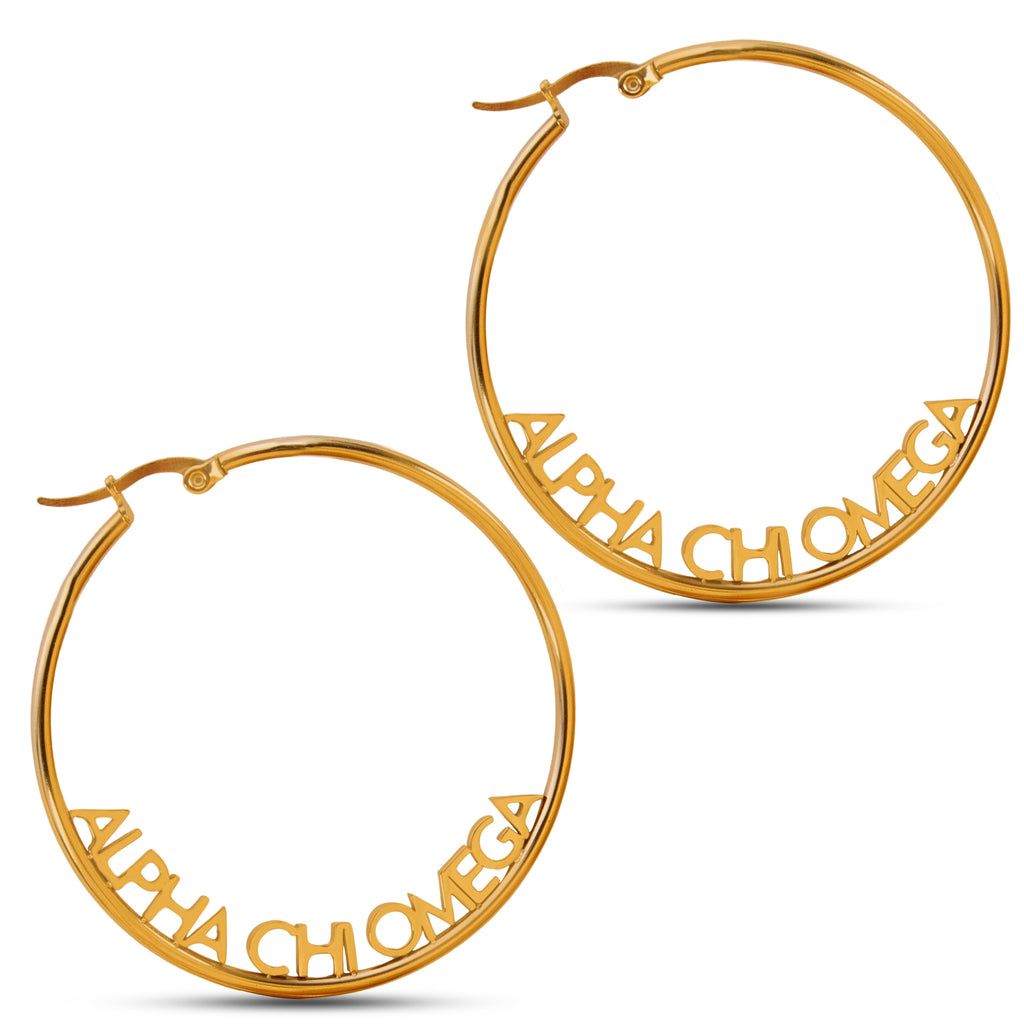 Alpha Chi Omega Earrings - Hoop Design