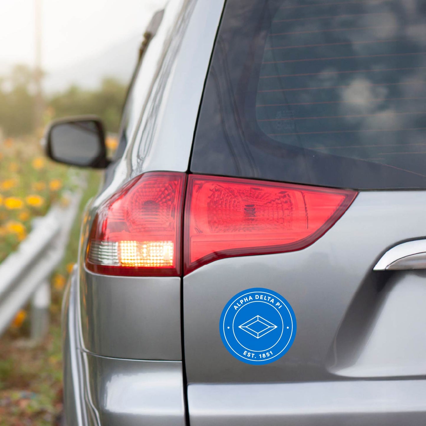 Alpha Delta Pi Sorority Car Decal Sticker- Full Color Circle Logo