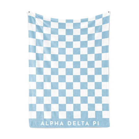 Alpha Delta Pi Thick Blanket, Stylish Checkered Blanket 50 in X 62 in