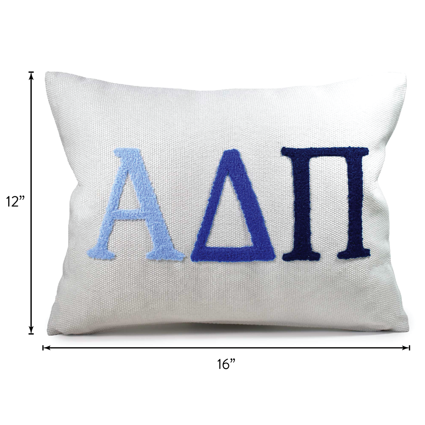 Alpha Xi Delta Pillow – Embroidered Plush Greek Letters Design