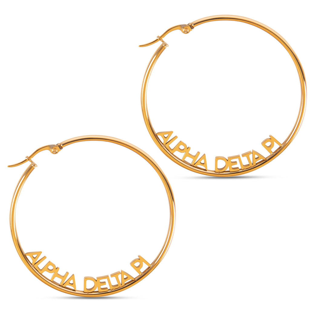 Alpha Delta Pi Earrings - Hoop Design