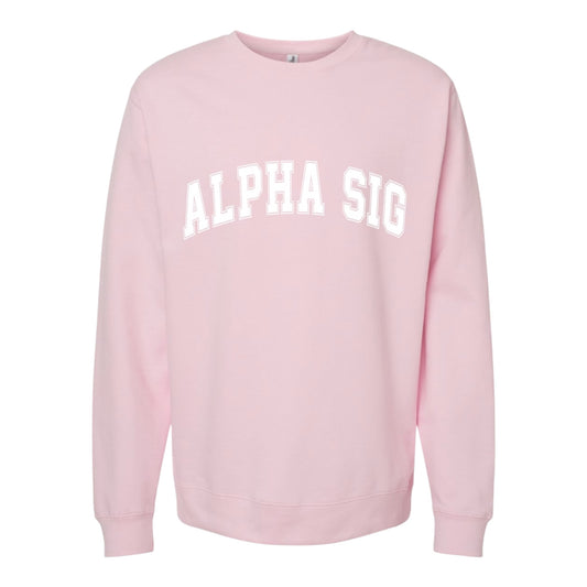 Alpha Sigma Alpha Sweatshirt- Crewneck Varsity Letters Design