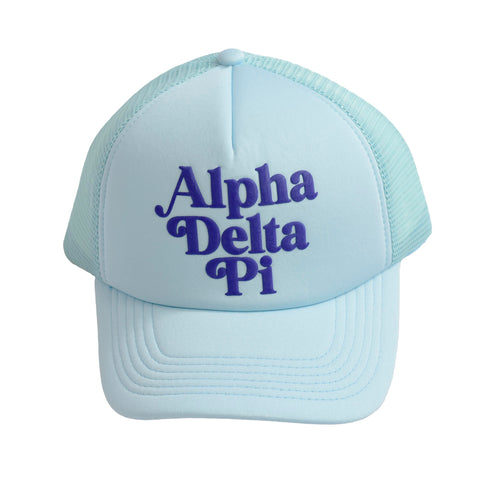 Alpha Delta Pi Baseball Cap, Mesh Trucker-Style Hat