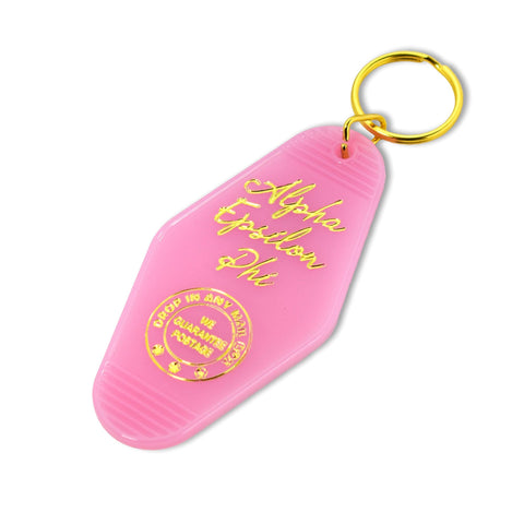 Alpha Epsilon Phi Motel Keychain