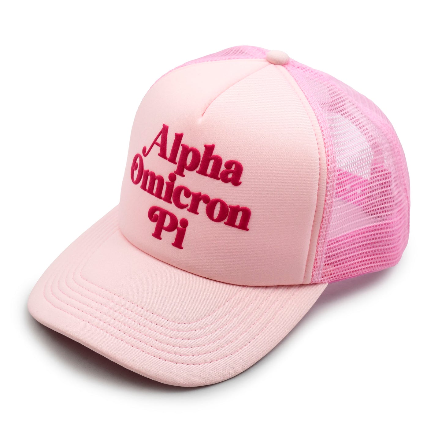 Alpha Omicron Pi Baseball Cap, Mesh Trucker-Style Hat