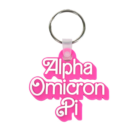 Alpha Omicron Pi Keychain- Retro Dolly Sorority Name Design