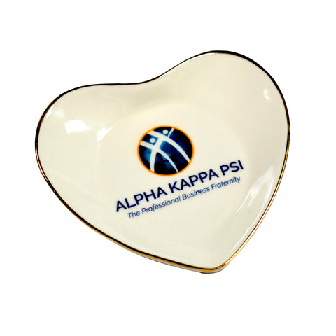 Alpha Kappa Psi Ceramic Ring Dish