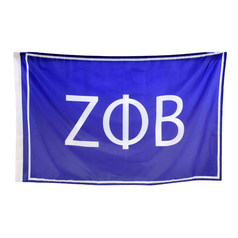 Zeta Phi Beta Sorority Greek Letters Flag, Two-Color Design