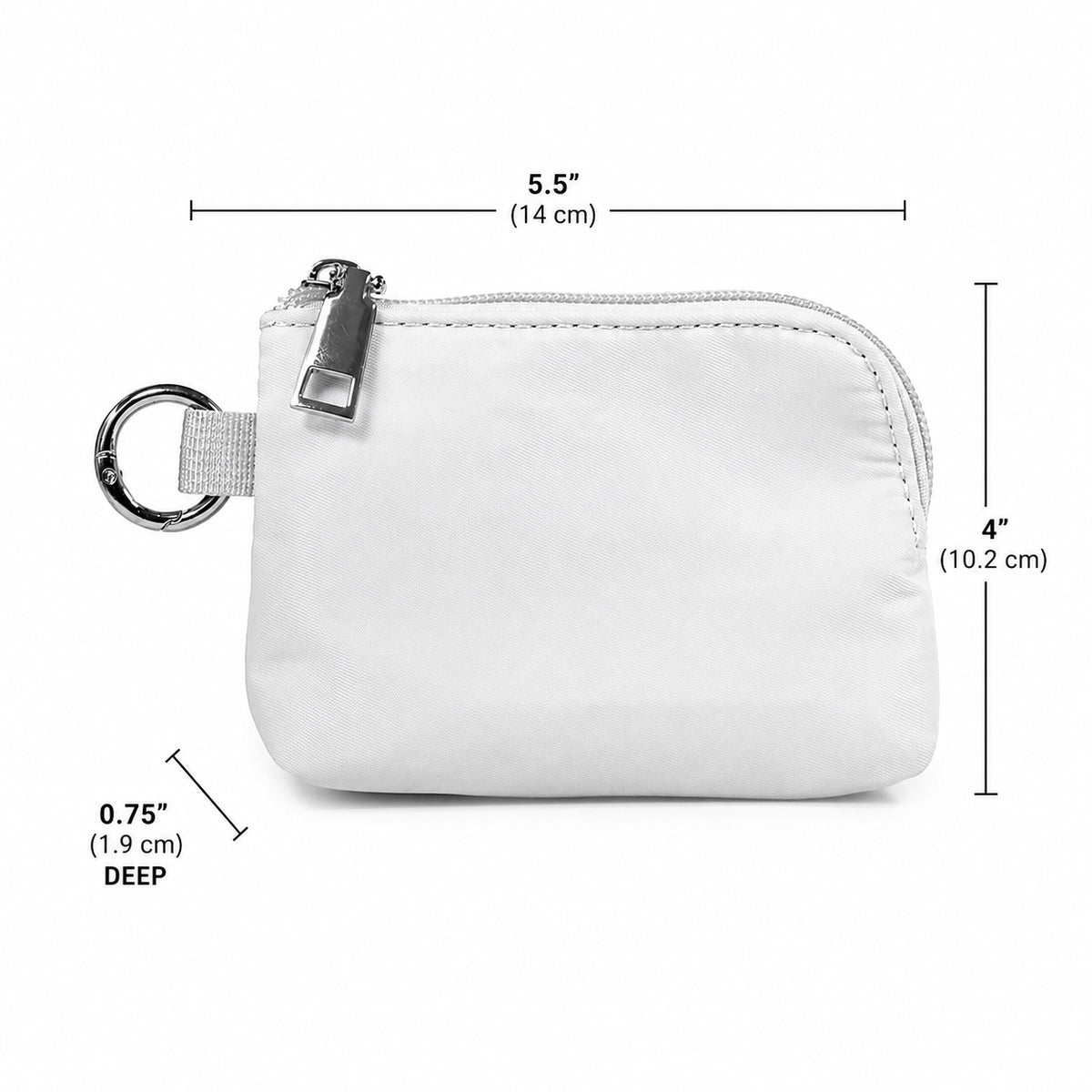 Alpha Gamma Delta Zipper Wallet Pouch with Keyring