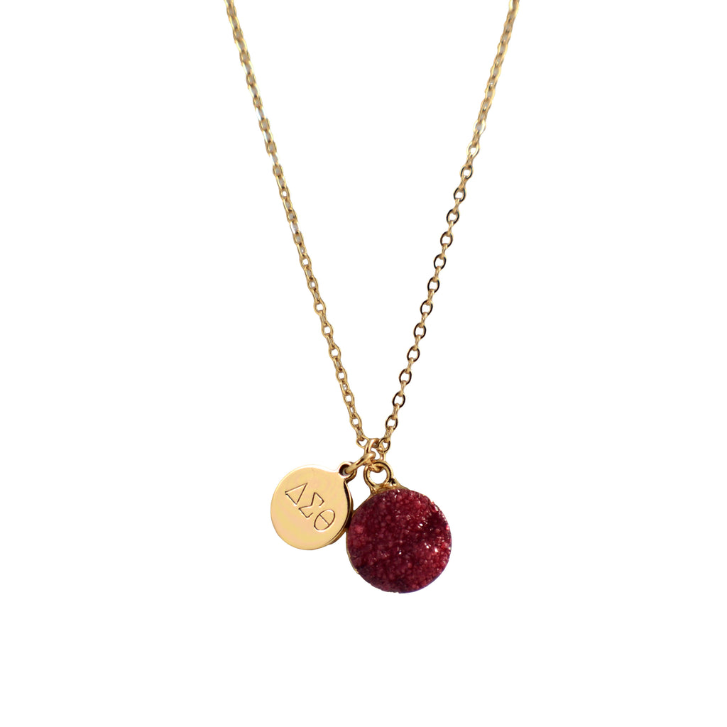 Delta Sigma Theta Sisterhood Druzy Necklace