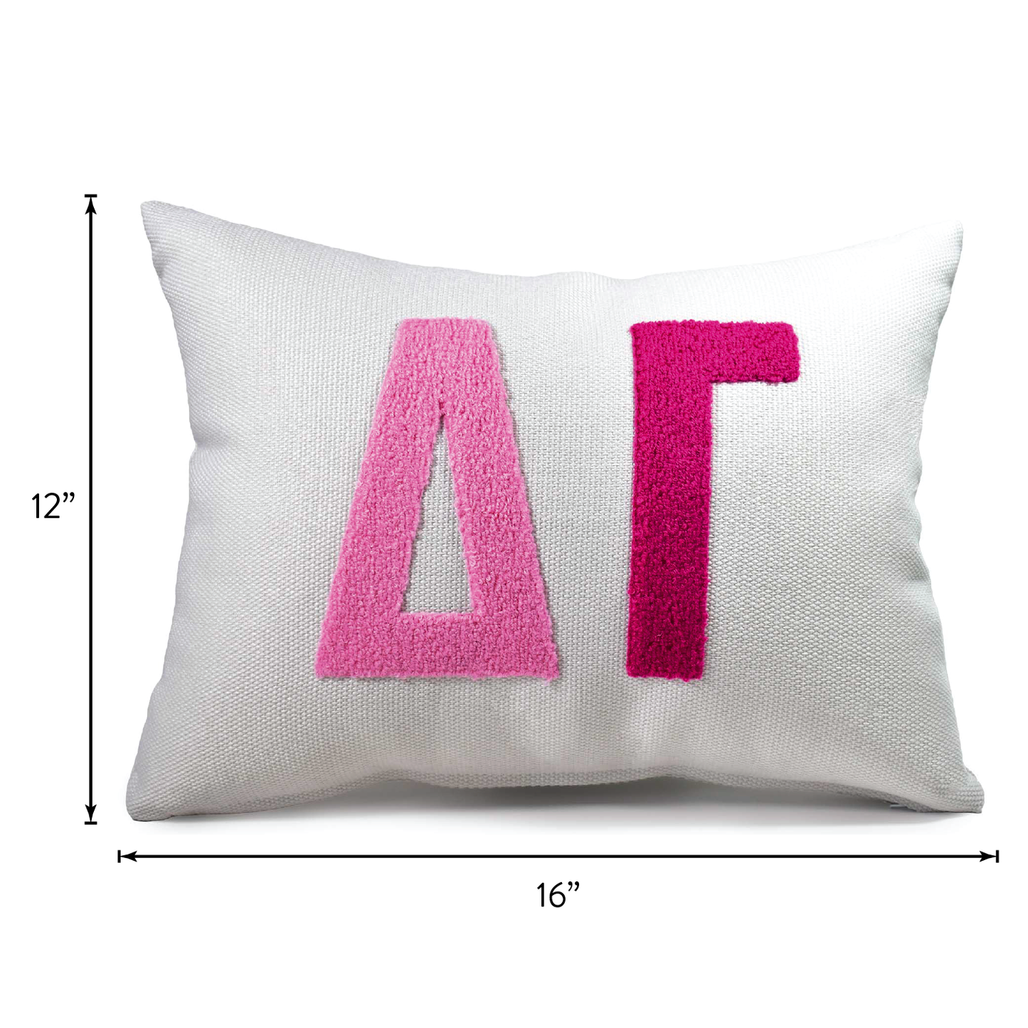 Delta Gamma Pillow – Embroidered Plush Greek Letters Design