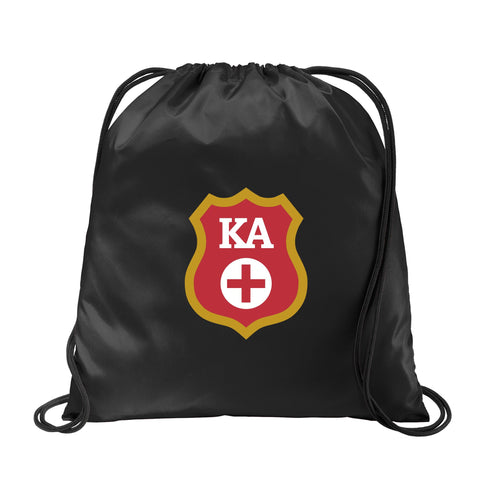 Kappa Alpha Fraternity Drawstring Backpack, Black