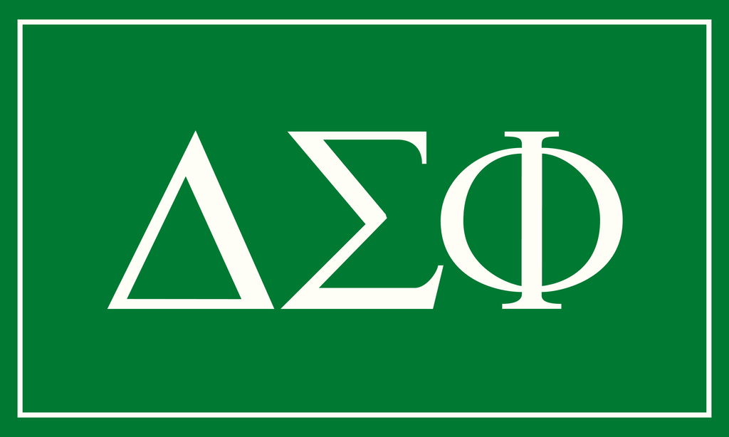 Delta Sigma Phi Fraternity Greek Letters Flag, Two-Color Design