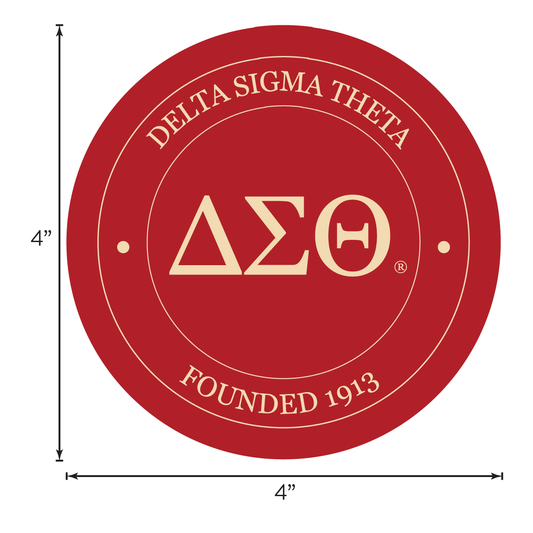 Delta Sigma Theta Sorority Car Decal Sticker- Full Color Circle Logo
