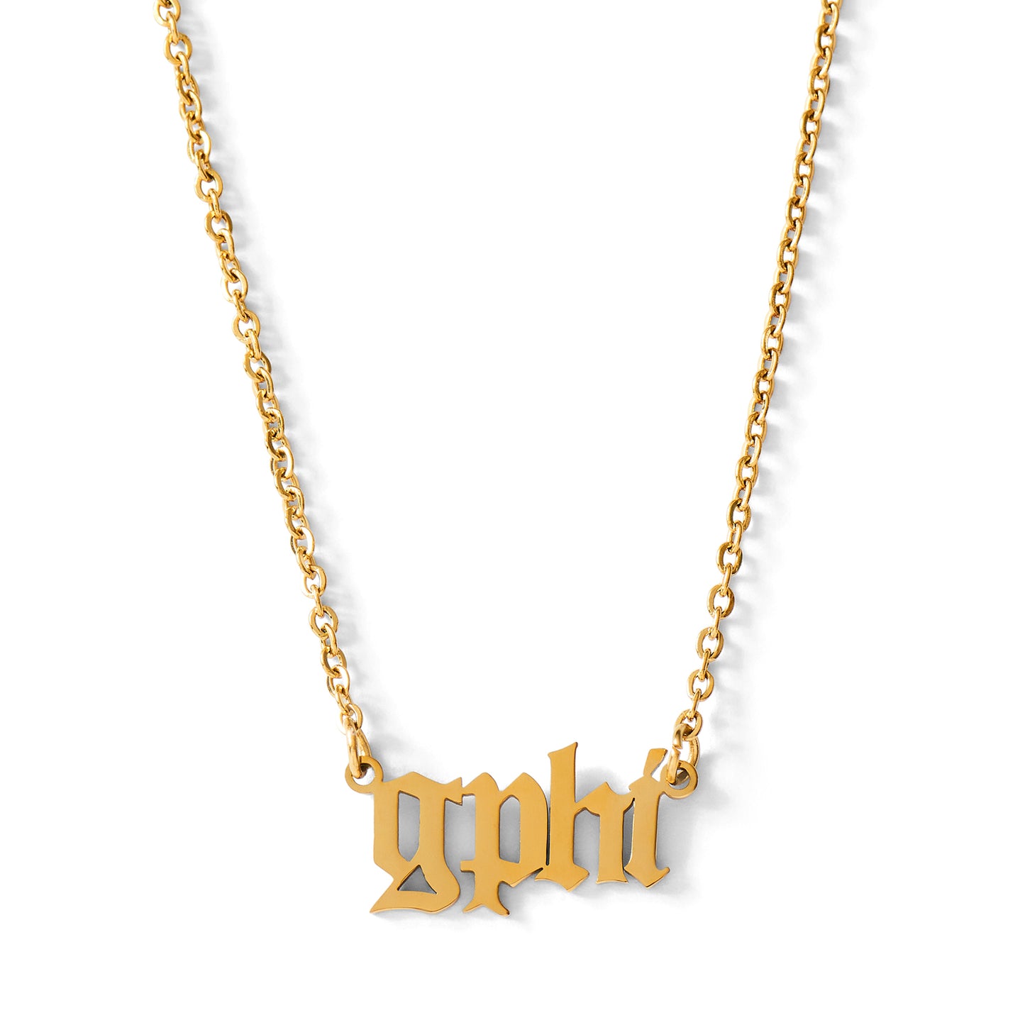 Gamma Phi Beta Old English Style Sorority Necklace