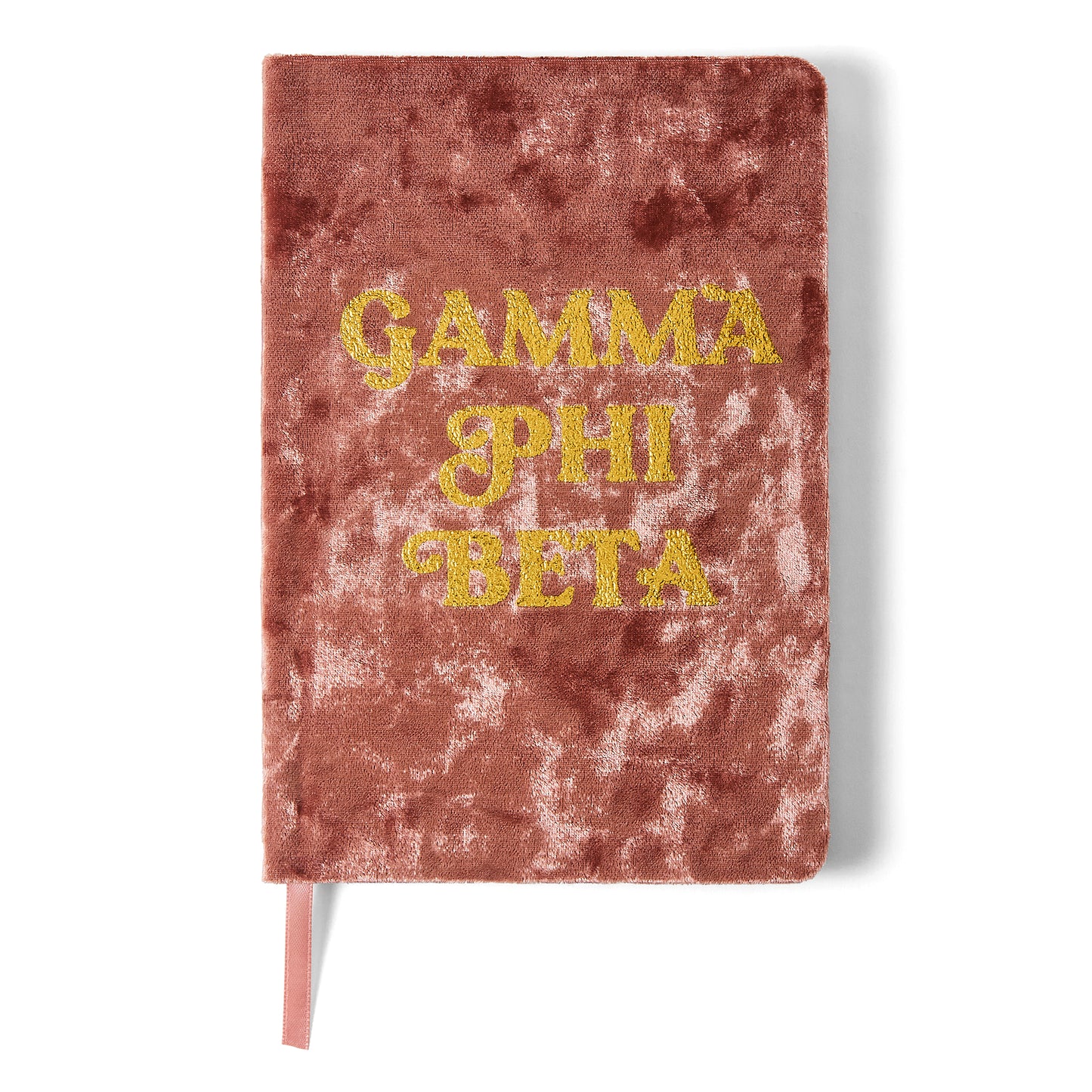 Gamma Phi Beta Velvet Notebook with Gold Foil Imprint