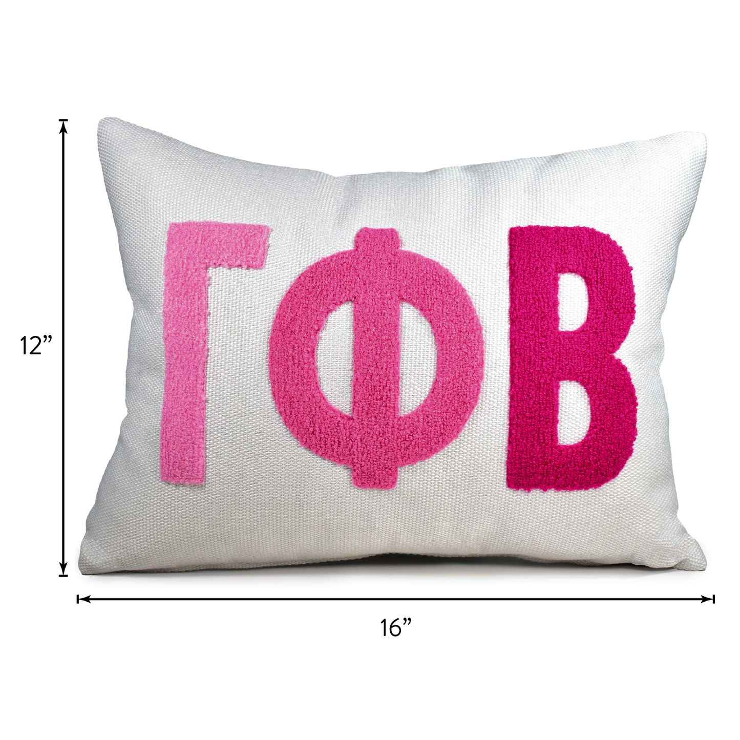 Gamma Phi Beta Pillow – Embroidered Plush Greek Letters Design