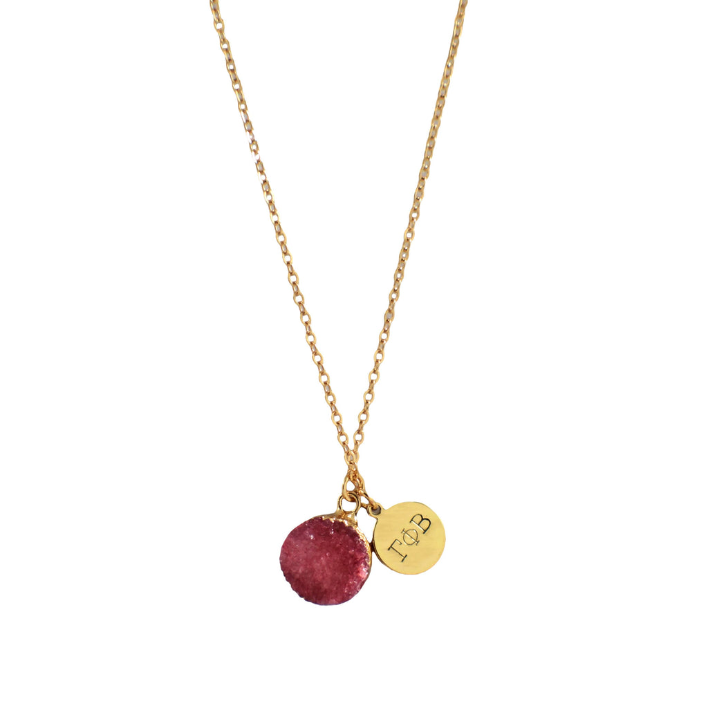 Gamma Phi Beta Sisterhood Druzy Necklace