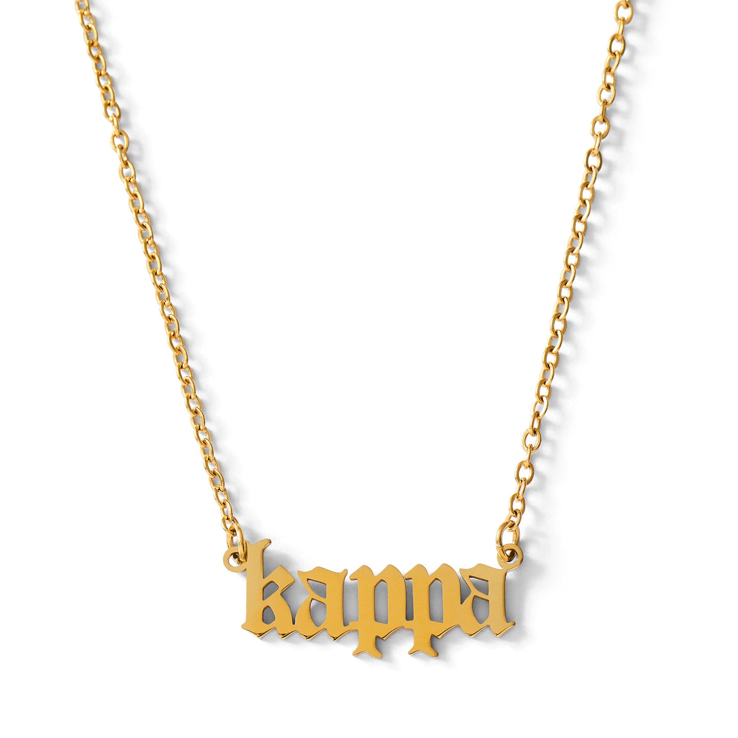 Kappa Kappa Gamma Old English Style Sorority Necklace
