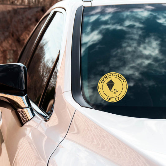 Kappa Alpha Theta Sorority Car Decal Sticker- Full Color Circle Logo