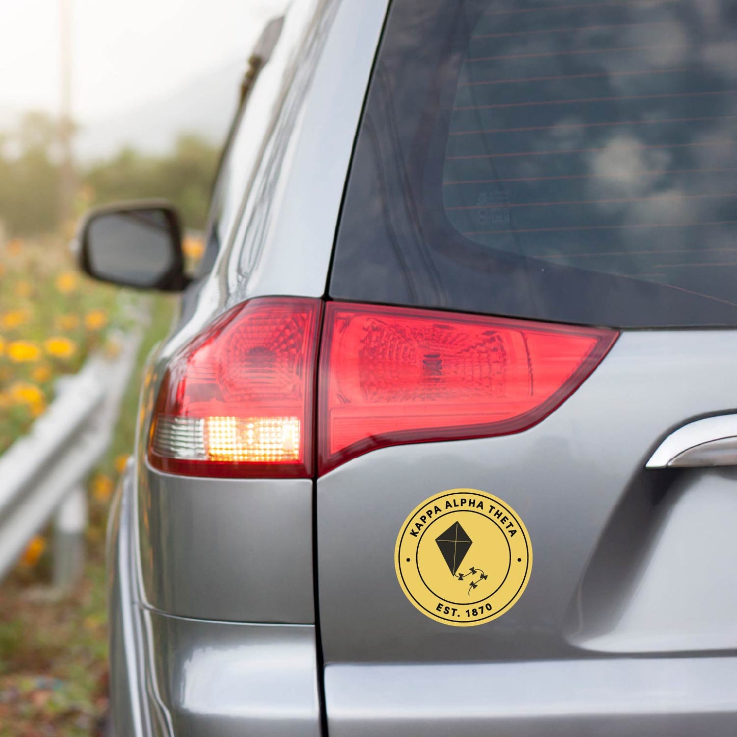 Kappa Alpha Theta Sorority Car Decal Sticker- Full Color Circle Logo