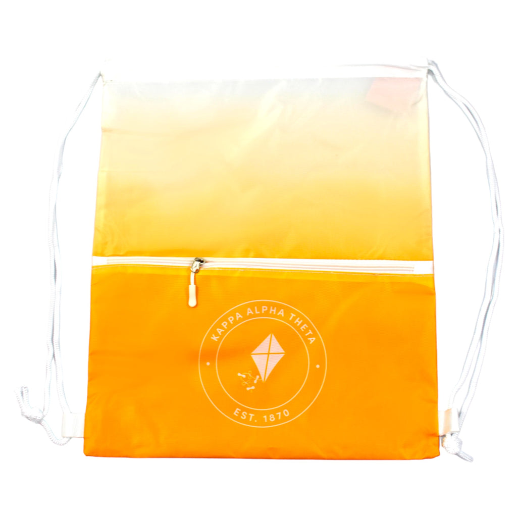 Kappa Alpha Theta Drawstring Backpack, Ombre Color Design