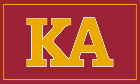 Kappa Alpha Fraternity Greek Letters Flag, Two-Color Design