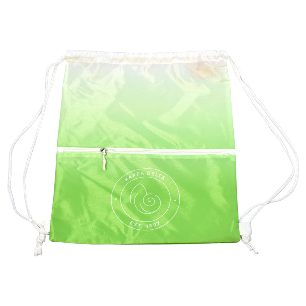 Kappa Delta Drawstring Backpack, Ombre Color Design