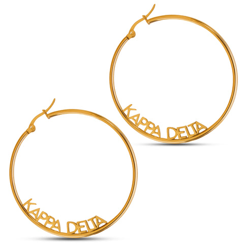 Kappa Delta Earrings - Hoop Design