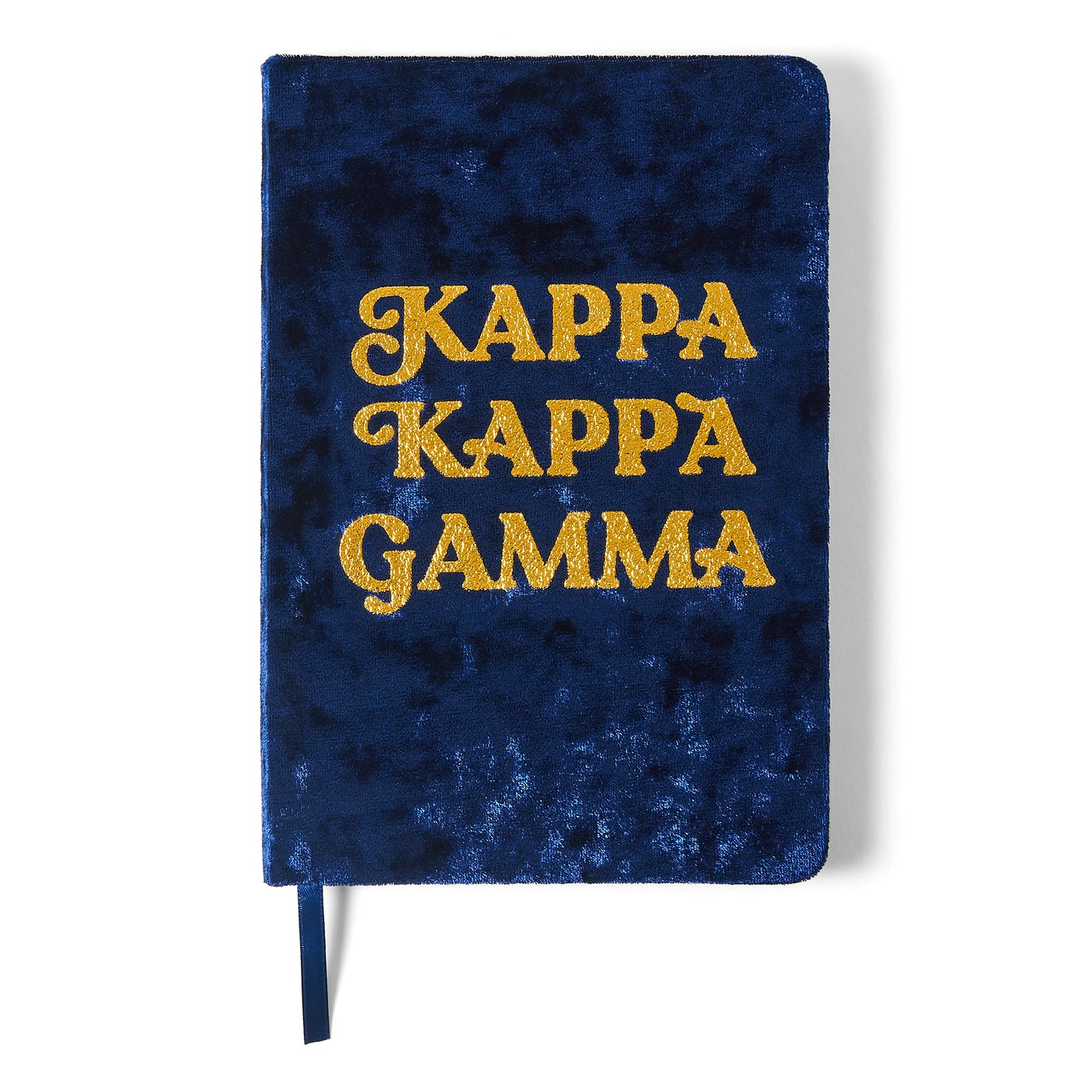 Kappa Kappa Gamma Velvet Notebook with Gold Foil Imprint