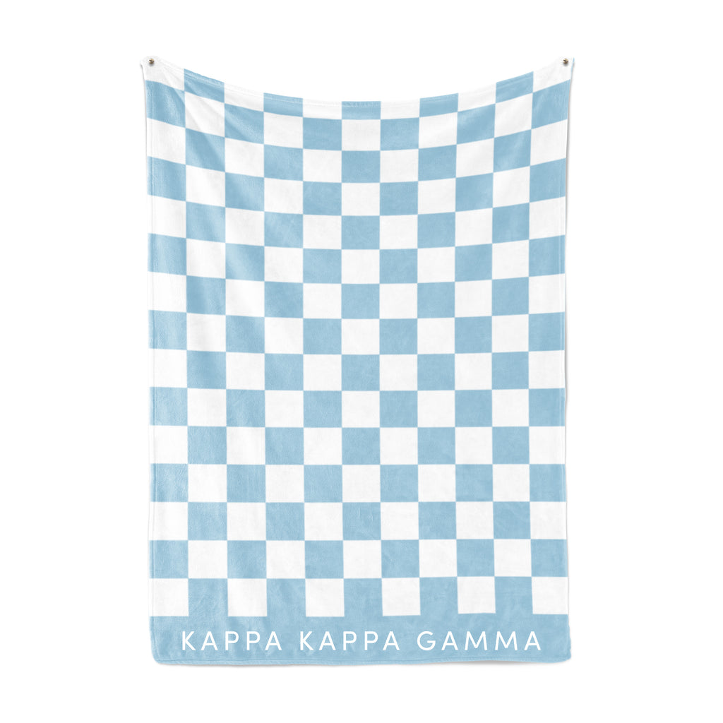 Kappa Kappa Gamma Thick Blanket, Stylish Checkered Blanket 50in X 62in