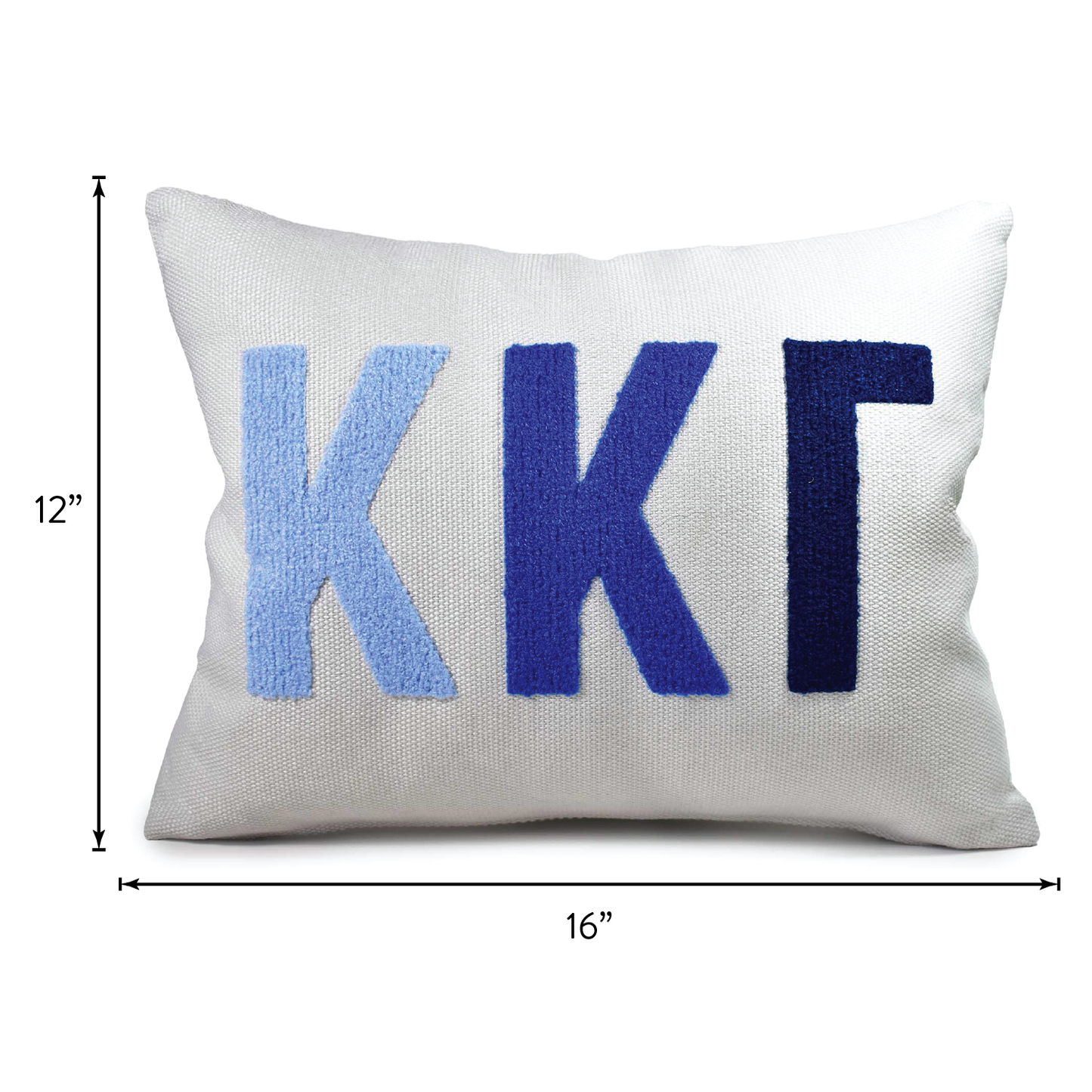 Kappa Kappa Gamma Pillow – Embroidered Plush Greek Letters Design