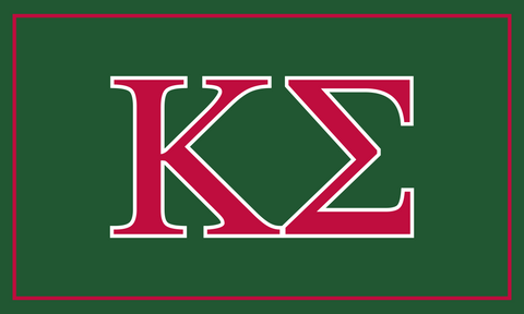 Kappa Sigma Fraternity Greek Letters Flag, Two-Color Design