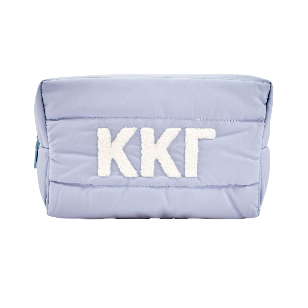 Kappa Kappa Gamma Makeup Bag - Puffer Style with Sorority Letters