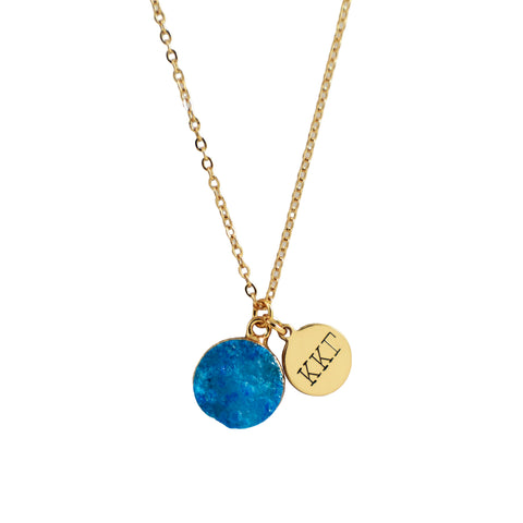 Kappa Kappa Gamma Sisterhood Druzy Necklace