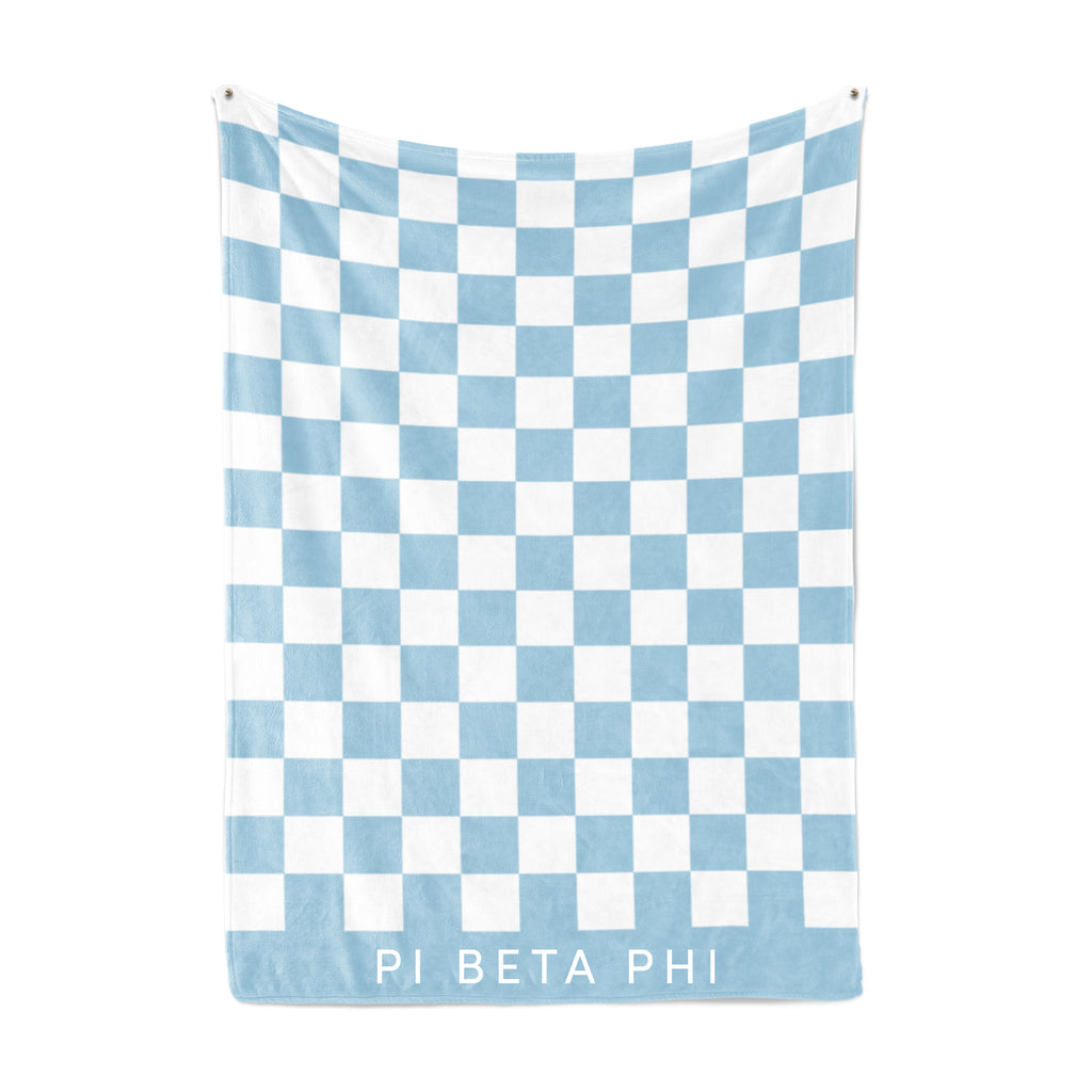 Pi Beta Phi Thick Blanket, Stylish Checkered Blanket 50 in X 62 in