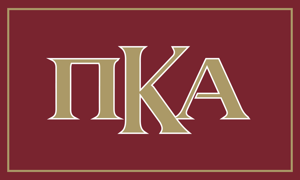 Pi Kappa Alpha Fraternity Greek Letters Flag, Two-Color Design