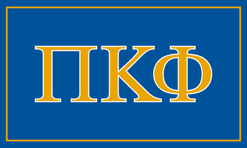 Pi Kappa Phi Fraternity Greek Letters Flag, Two-Color Design