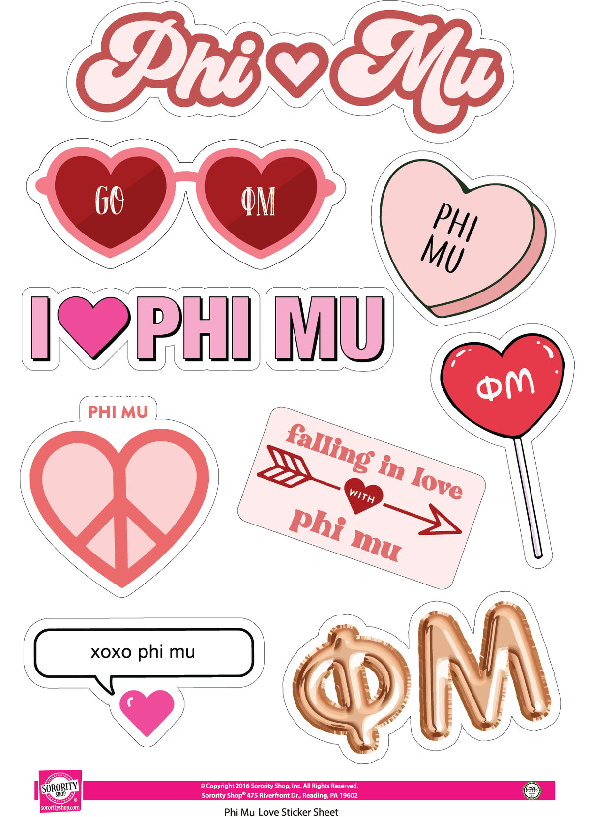 Sorority Shop - Sticker Sheet- Love Theme