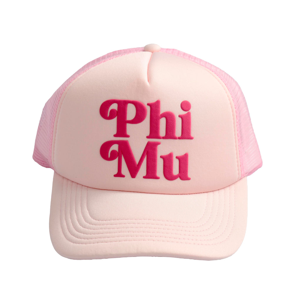 Phi Mu Baseball Cap, Mesh Trucker-Style Hat